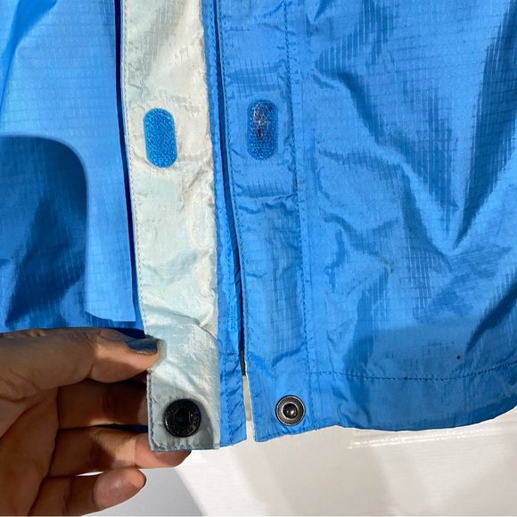 Marmot PreCip Eco Rain Waterproof Jacket Blue Zip Up Vented Arms Sz X-Small SALE - Picture 6 of 10